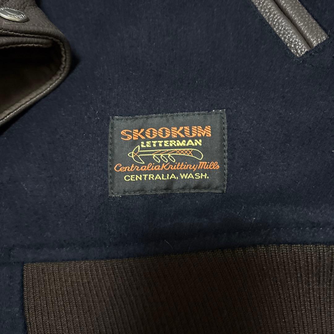 ス*ん様 「タグ付き新品」 Schott × SKOOKUM レザースタジャン
