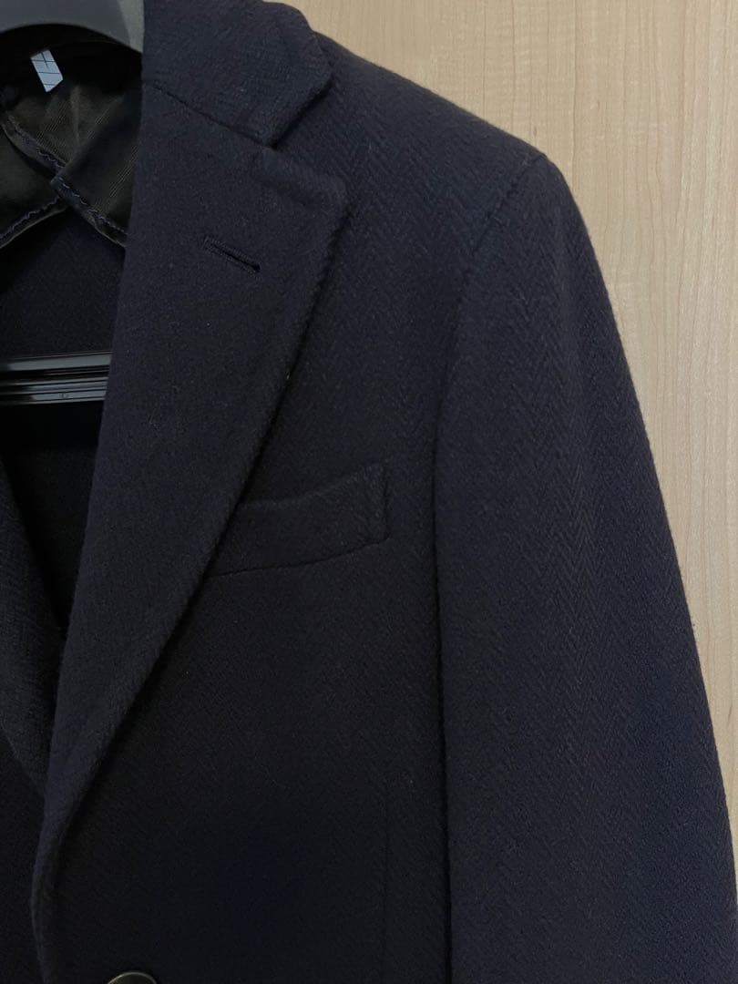 east　ボリオリ　ネイビー　チェスターコート