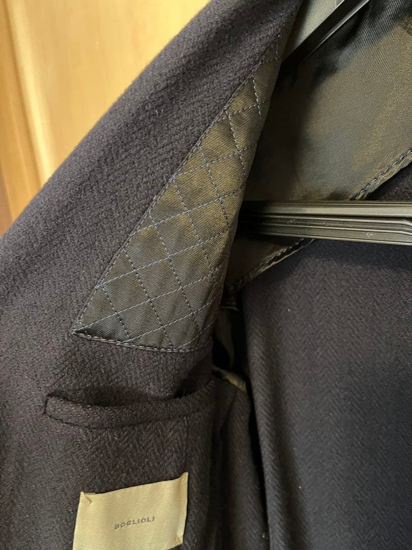 east　ボリオリ　ネイビー　チェスターコート