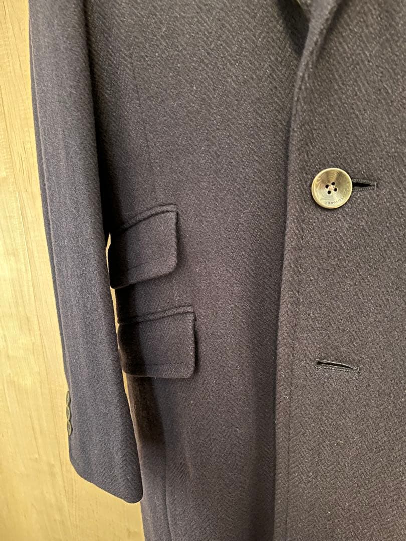 east　ボリオリ　ネイビー　チェスターコート