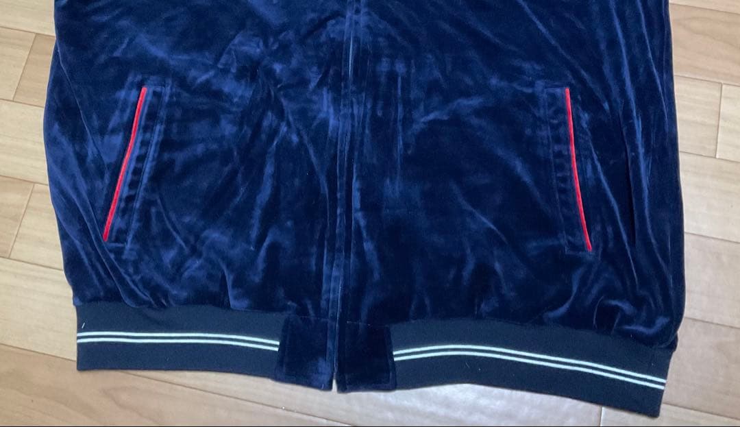 フィラFILA(ネイビー)ベロア上下ジャージXLサイズ