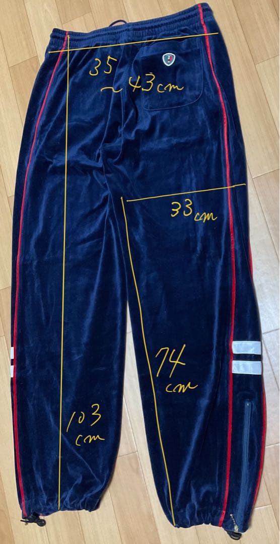 フィラFILA(ネイビー)ベロア上下ジャージXLサイズ