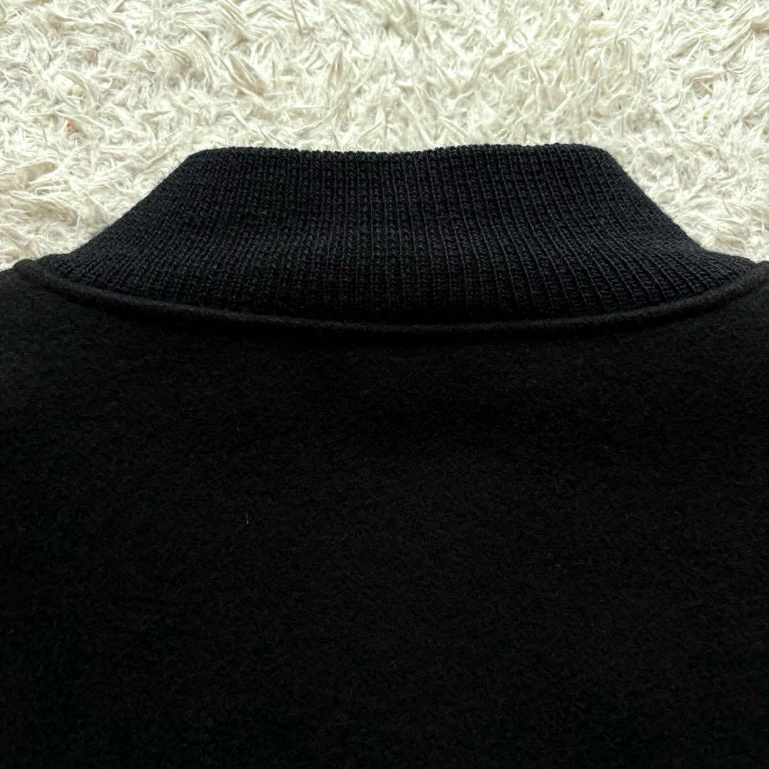 ★希少 Lサイズ★ Golden bear スタジャン 袖レザー アメリカ製 黒