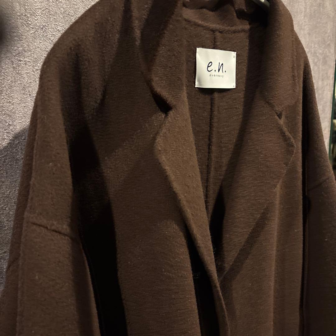 evernavy エバーネイビー リバー ロング コクーン ウールコート