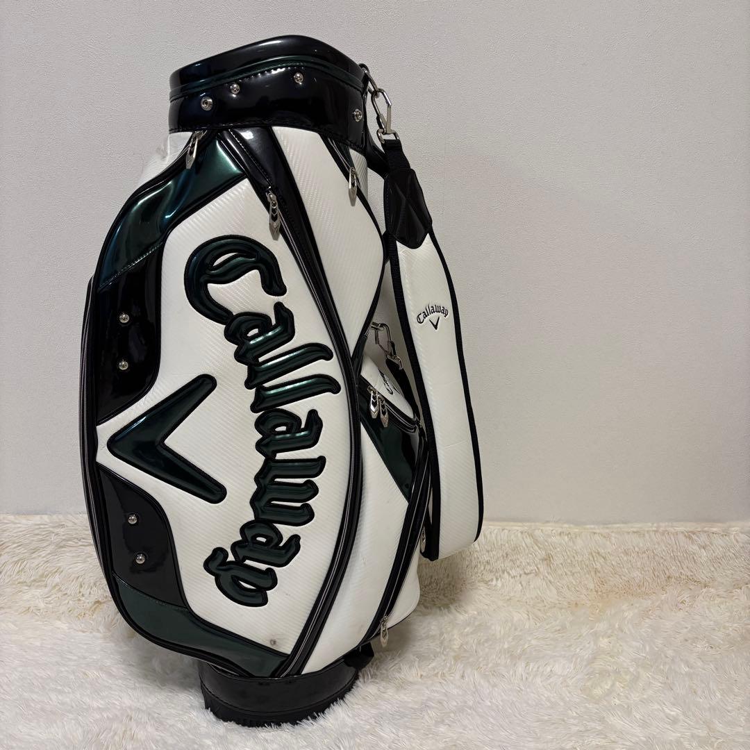 Callaway キャロウェイ キャディバッグ ホワイト×グリーン 9型 ゴルフ