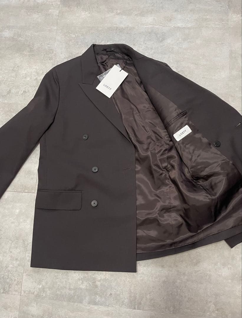 【新品未使用】 LOEFF ウールギャバ ダブルブレスト ジャケット