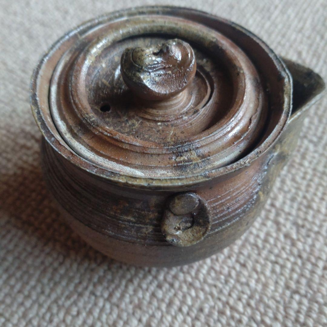 杉江左近作・常滑焼急須 木製箱入り