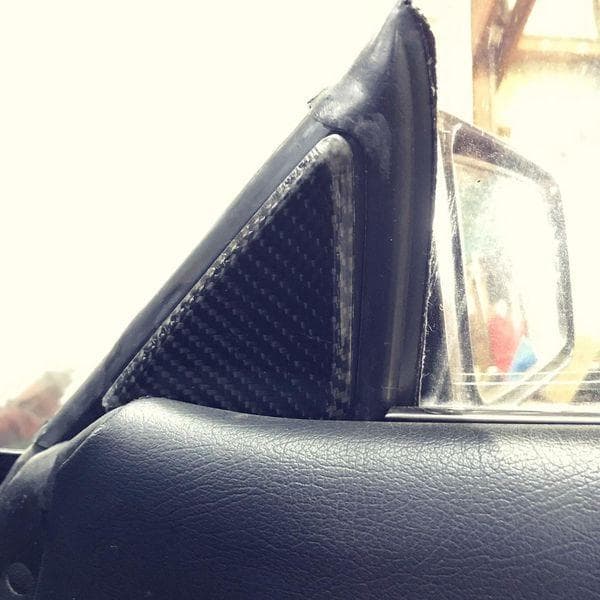 Z31 フェアレディZ綾織カーボンドアミラーインサイドホールカバー 左右セット