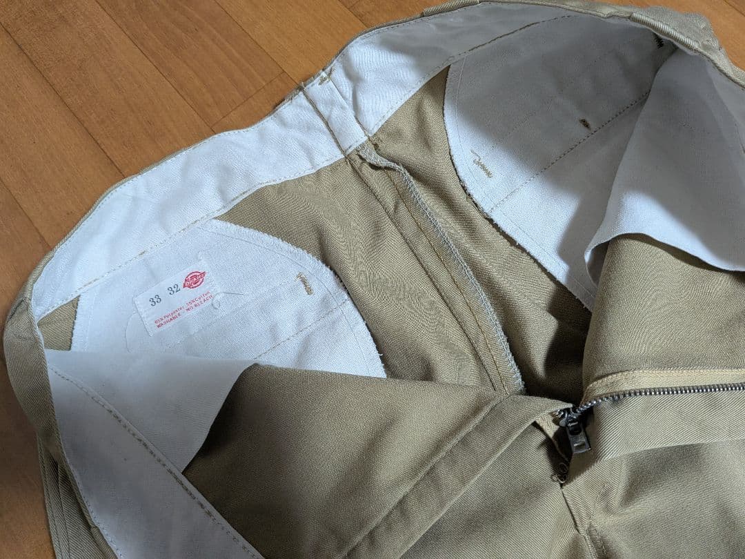 Dickies 70s アルミTALON チビタグ USA製 カーキ ベージュ