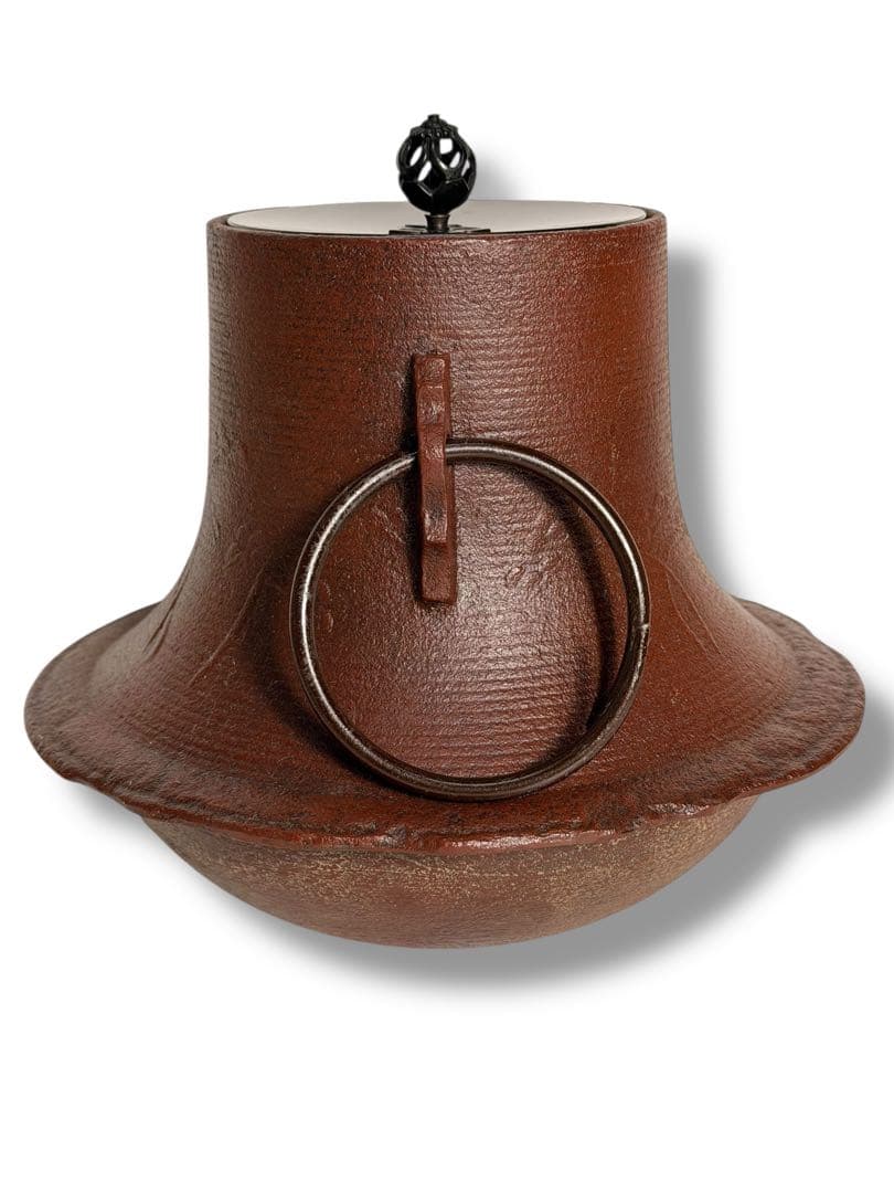 #釜師 菊地政光 松地文糸目 富士釜 共箱付き