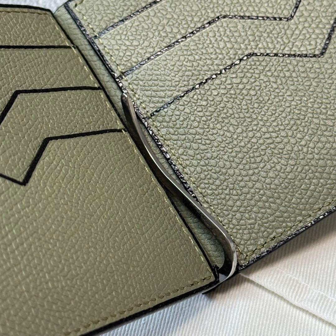 未使用 ヴァレクストラ マネークリップ カードケース オリーブグリーン