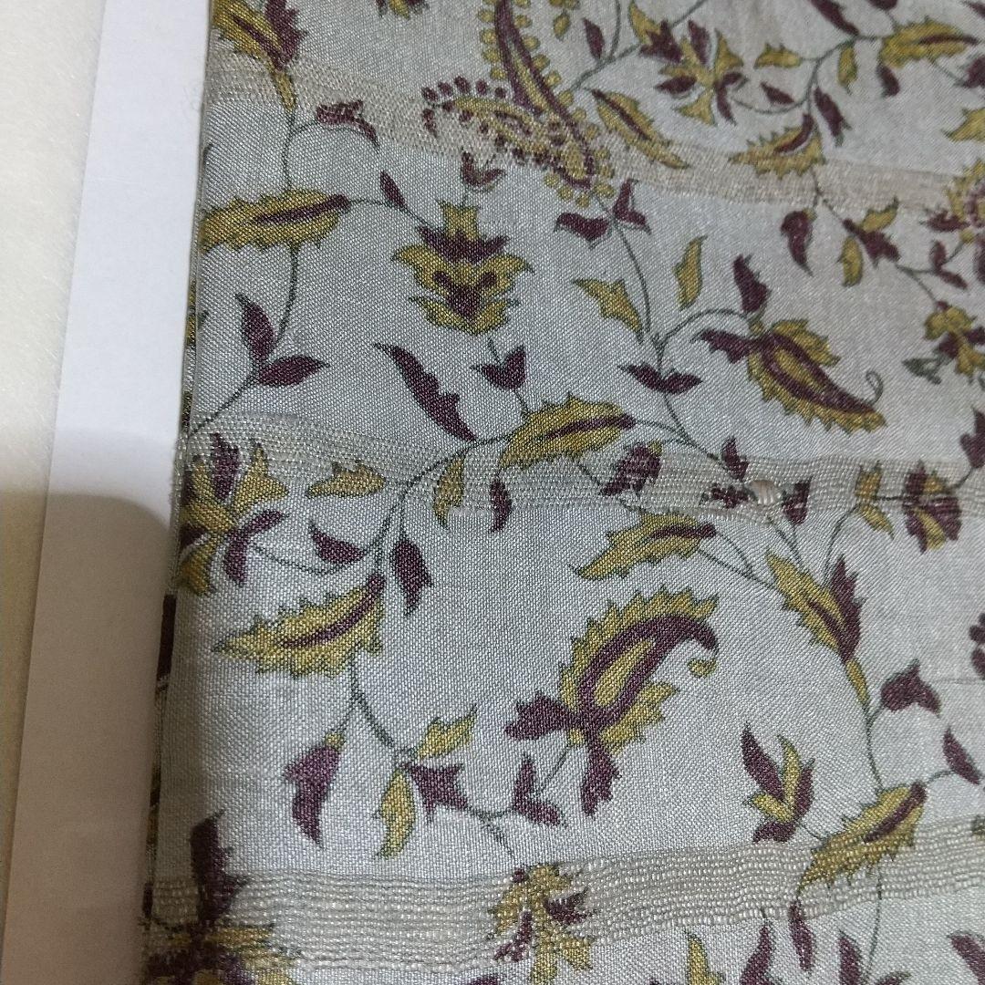 今月末迄お値下げ。絹100%野蚕紙タッサーシルク証紙付名古屋帯仕立て上がり新品