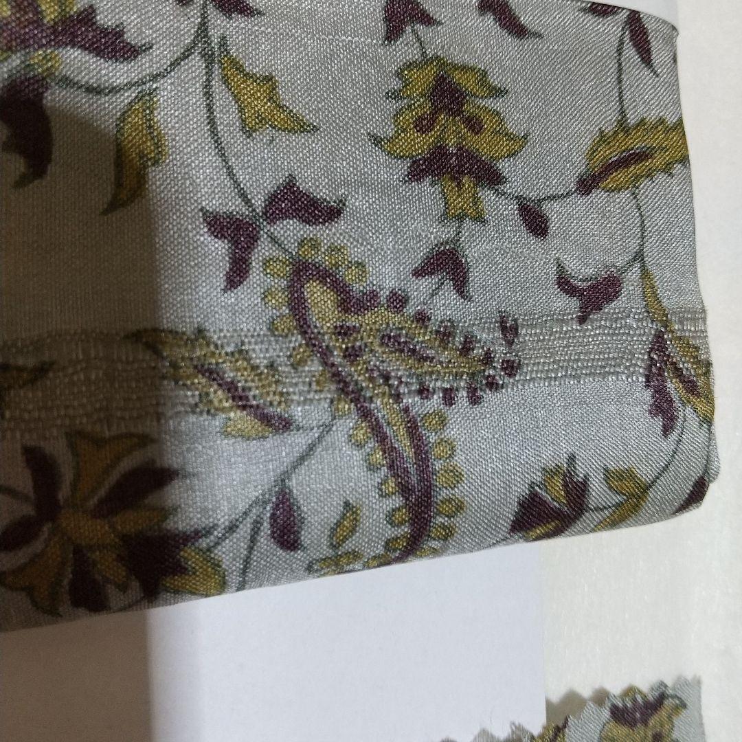 今月末迄お値下げ。絹100%野蚕紙タッサーシルク証紙付名古屋帯仕立て上がり新品