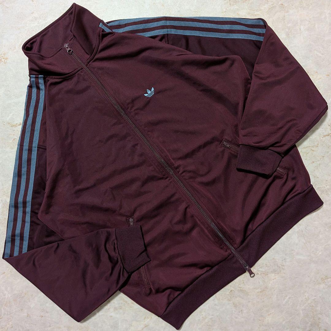 超希少⭐廃盤品アディダス ベッケンバウアートラックジャケットマルーン紫青XL相当