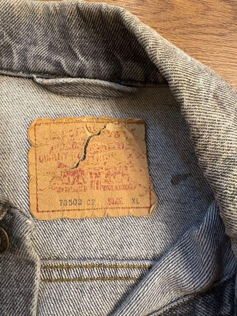 90s ユーロリーバイス デニムジャケット 70503-0258 先染めブラック