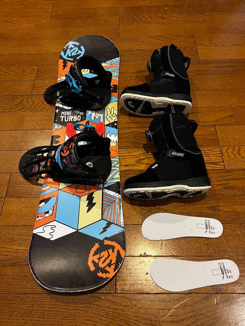 K2 Mini Turbo 90cm スノーボード3点セット