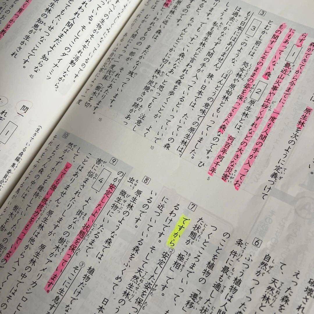 四谷大塚　4年　予習シリーズ4教科上下　演習問題　漢字とことば下　計算上