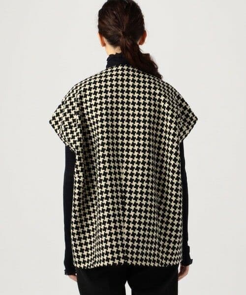 TOMORROWLANDトゥモローランド　ドビーハウンドトゥースバレルジレ日本製