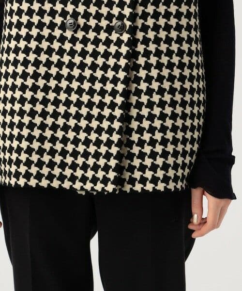 TOMORROWLANDトゥモローランド　ドビーハウンドトゥースバレルジレ日本製