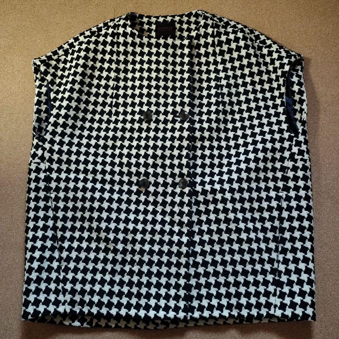 TOMORROWLANDトゥモローランド　ドビーハウンドトゥースバレルジレ日本製