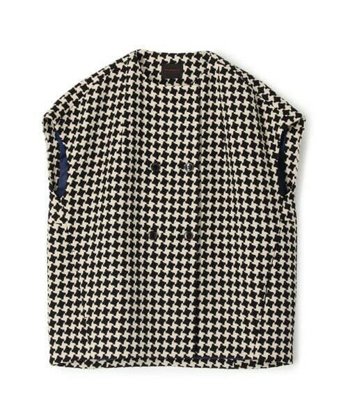 TOMORROWLANDトゥモローランド　ドビーハウンドトゥースバレルジレ日本製