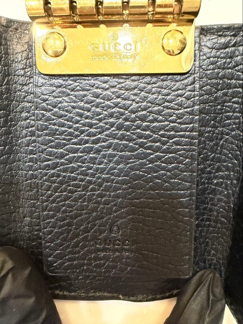 GUCCI キーケース GG 黒/ベージュ グッチ