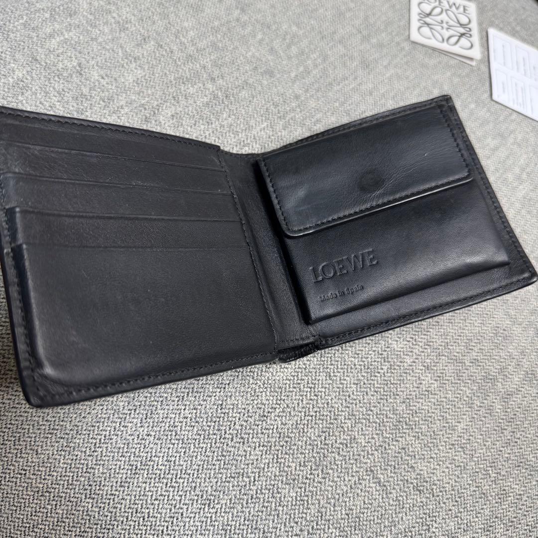 LOEWE ロエベ アナグラム バイフォールド  ウォレット ブラック