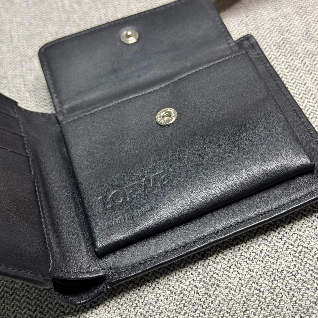 LOEWE ロエベ アナグラム バイフォールド  ウォレット ブラック