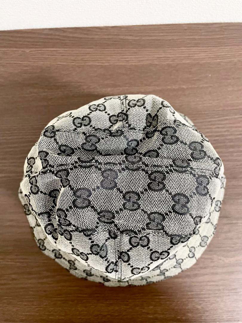 美品 GUCCI GGパターン バケットハット グレー/ブラック