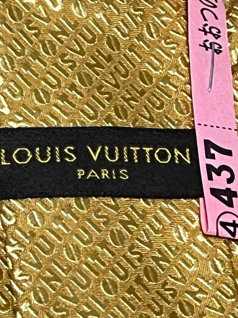 LOUIS VUITTON ゴールド モノグラム ネクタイ