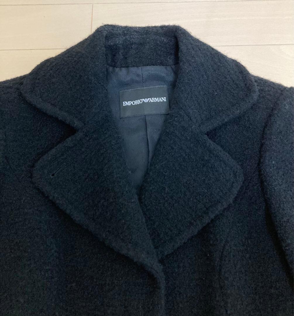 ☆エンポリオアルマーニ☆ ボア生地 ブラック テーラードジャケット