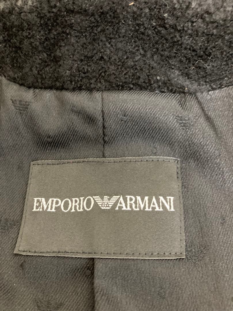 ☆エンポリオアルマーニ☆ ボア生地 ブラック テーラードジャケット