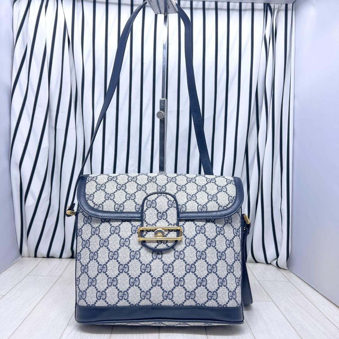 【美品】GUCCI オールドグッチPVC斜めがけショルダーバッグ