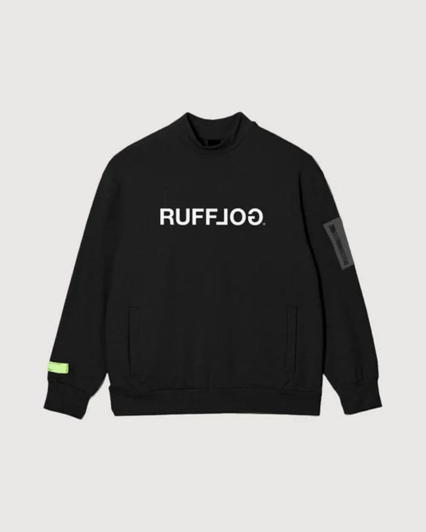 メンズウェア RUFFLOG MOCK NECK SWEAT BLACK