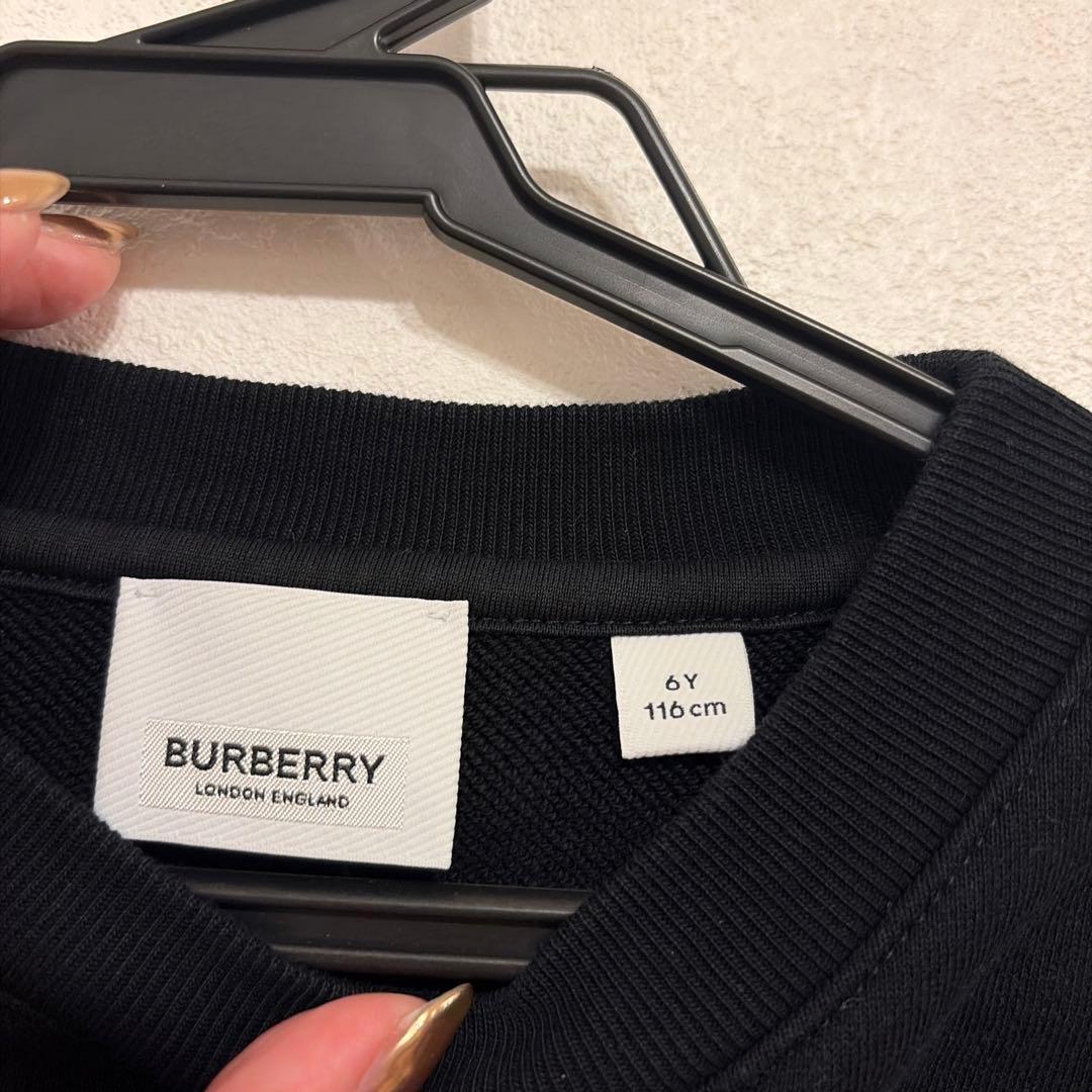 【BURBERRY】ワンピース 黒 ノバチェック120 現行タグ