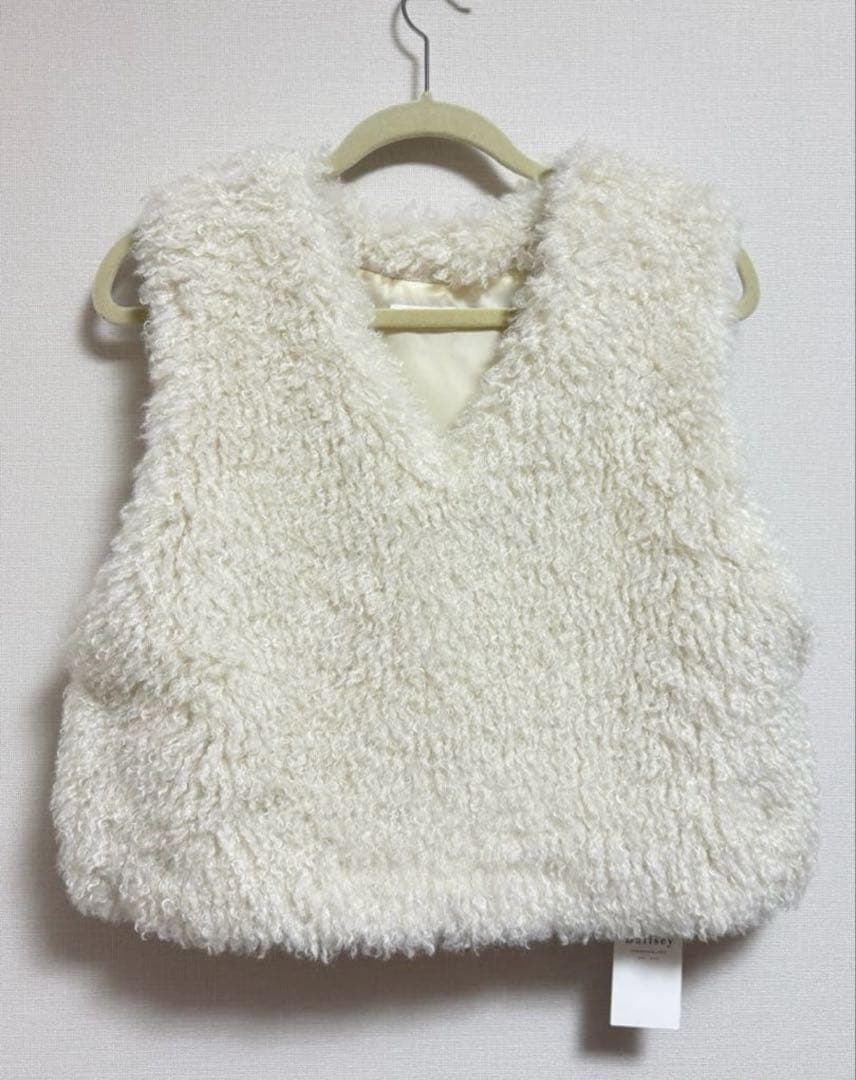 Ballsey プードルファー Vネックベスト