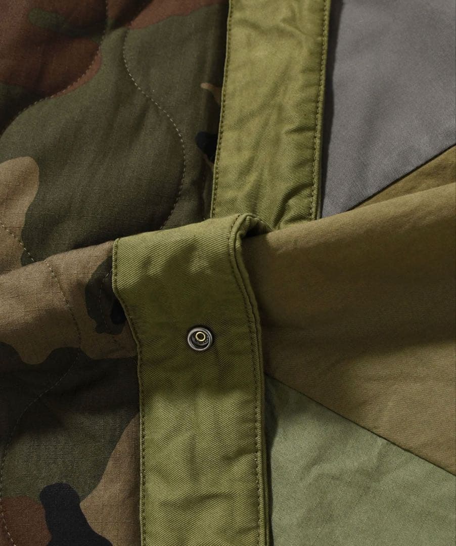 【rebear by Johnbull】リバーシブルパッチワークコート