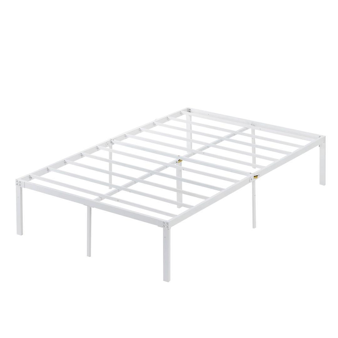 ベッド ベッドフレーム セミダブル ローベッド ベッド下収納 ホワイト スチール