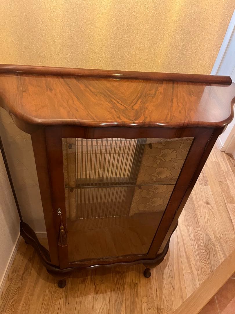 イギリスアンティーク　キャビネット　アンティーク家具　 飾り棚　英国家具・送料込