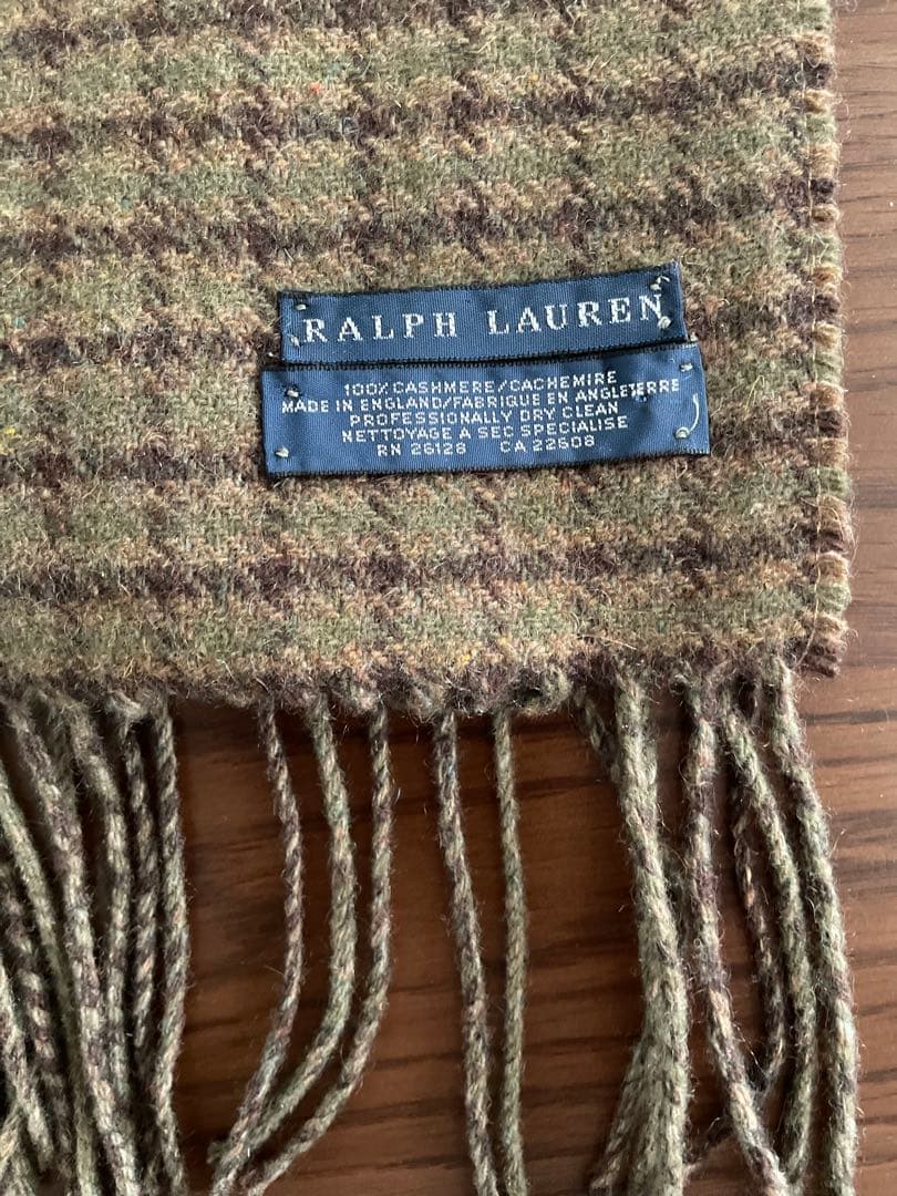 Ralph Lauren カシミヤ 100%チェックマフラー