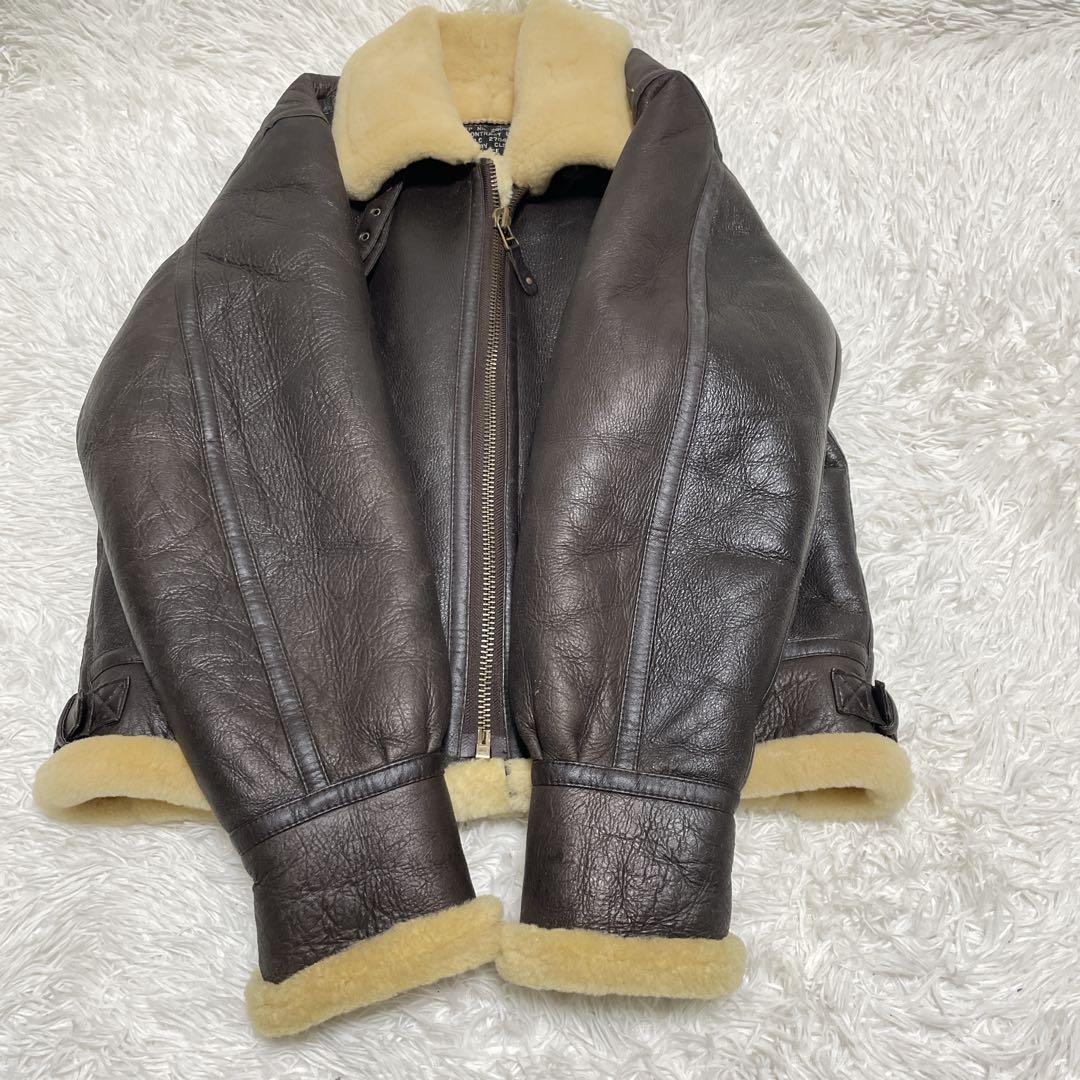 B-3 ムートンジャケット　フライトジャケット　レザー　L 羊革　本革