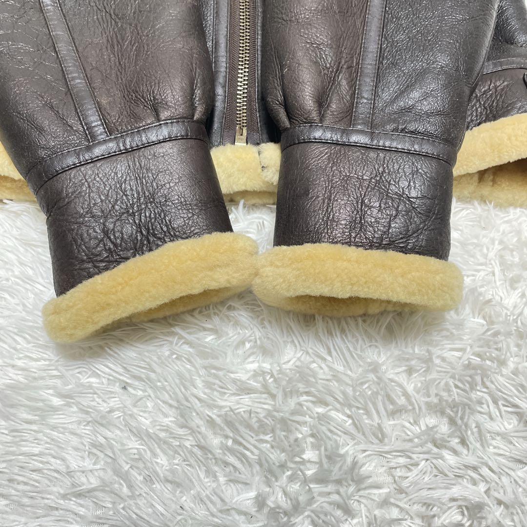 B-3 ムートンジャケット　フライトジャケット　レザー　L 羊革　本革