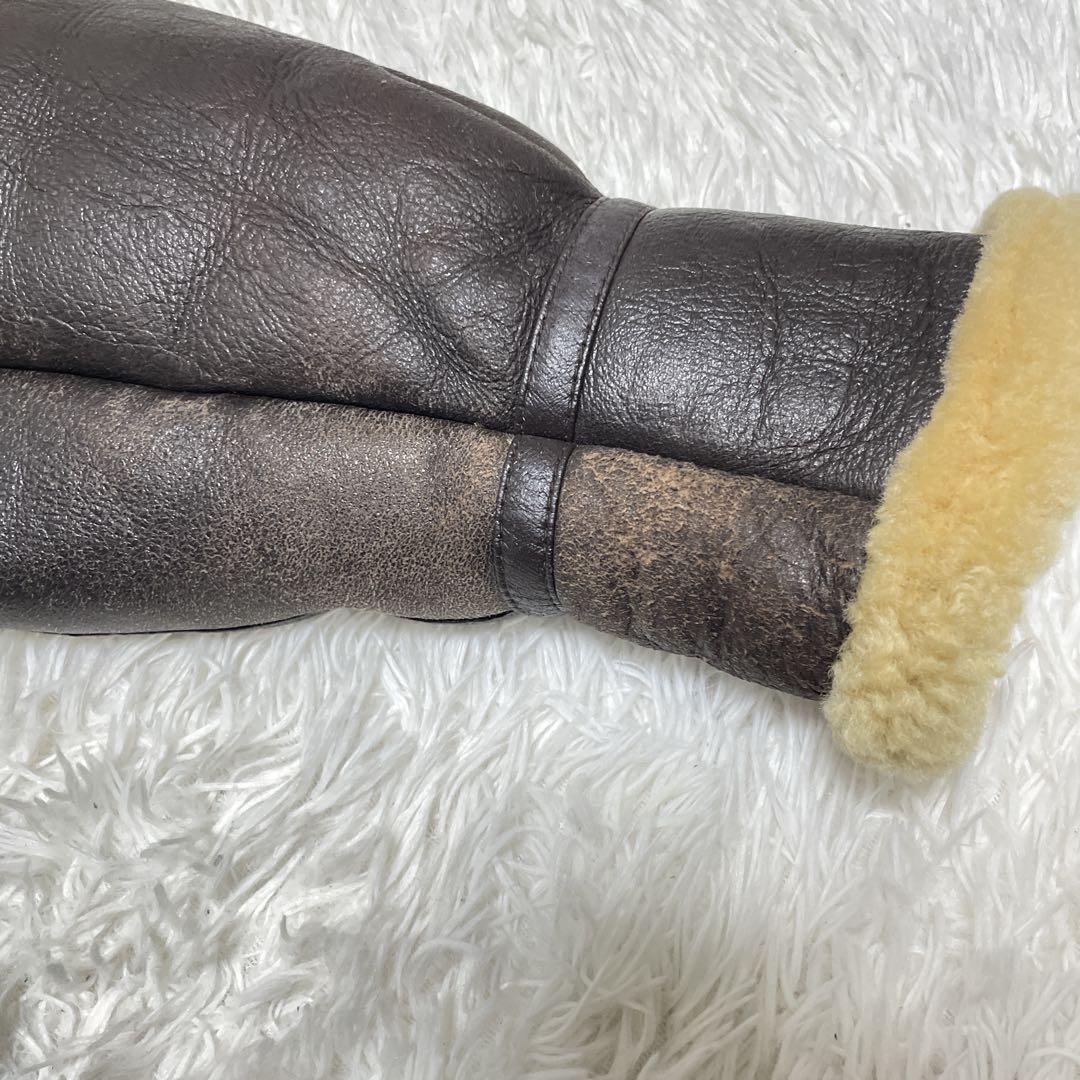 B-3 ムートンジャケット　フライトジャケット　レザー　L 羊革　本革