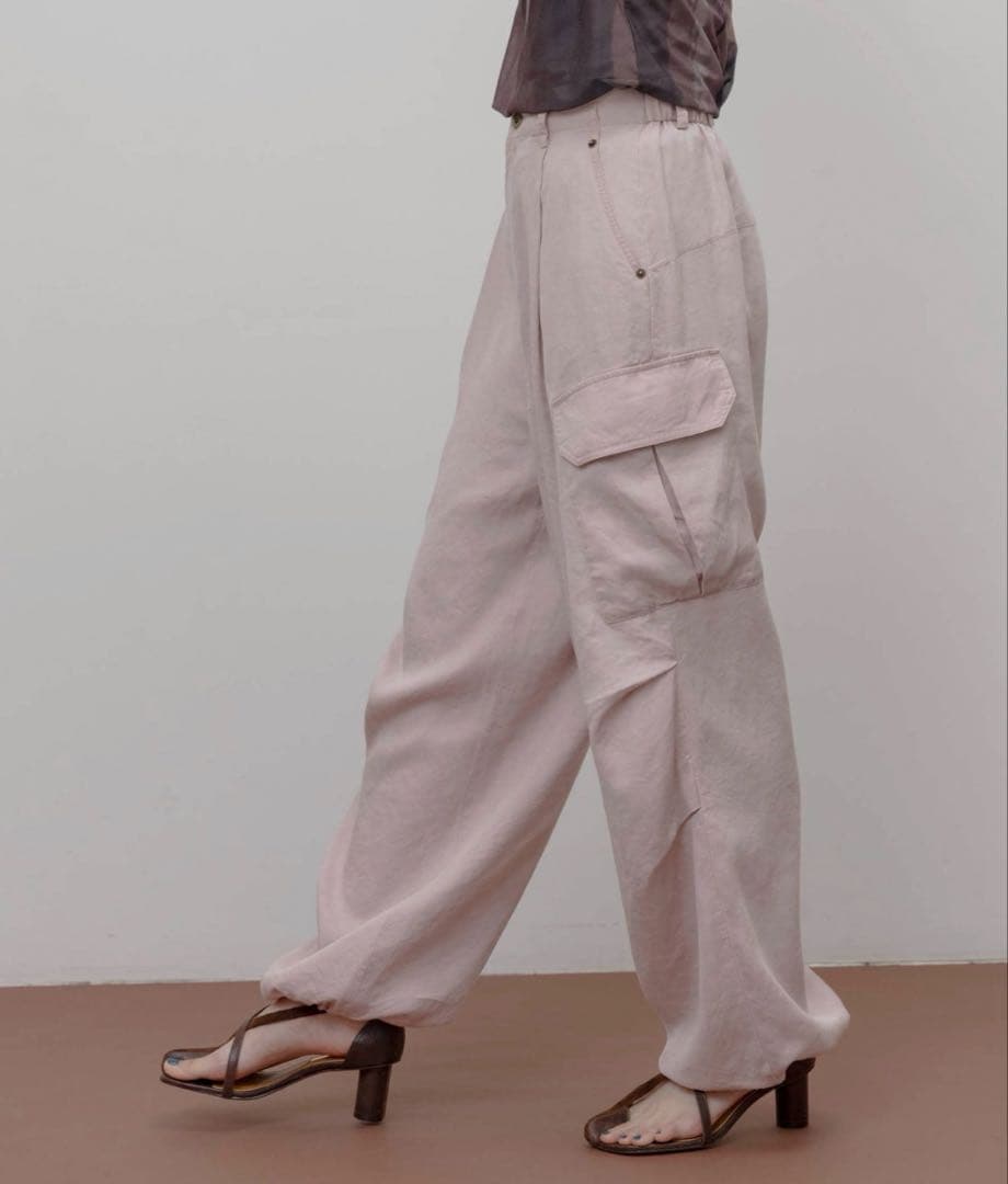 エイミーロウ　バイオ加工 アウトポケット カーゴパンツ