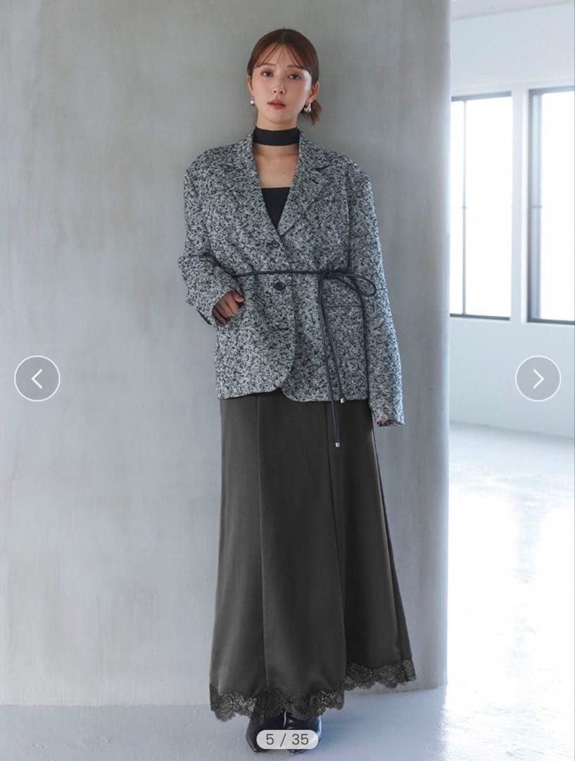 新品未使用　SNIDEL スナイデル　ベルテッドオーバーサイズジャケット