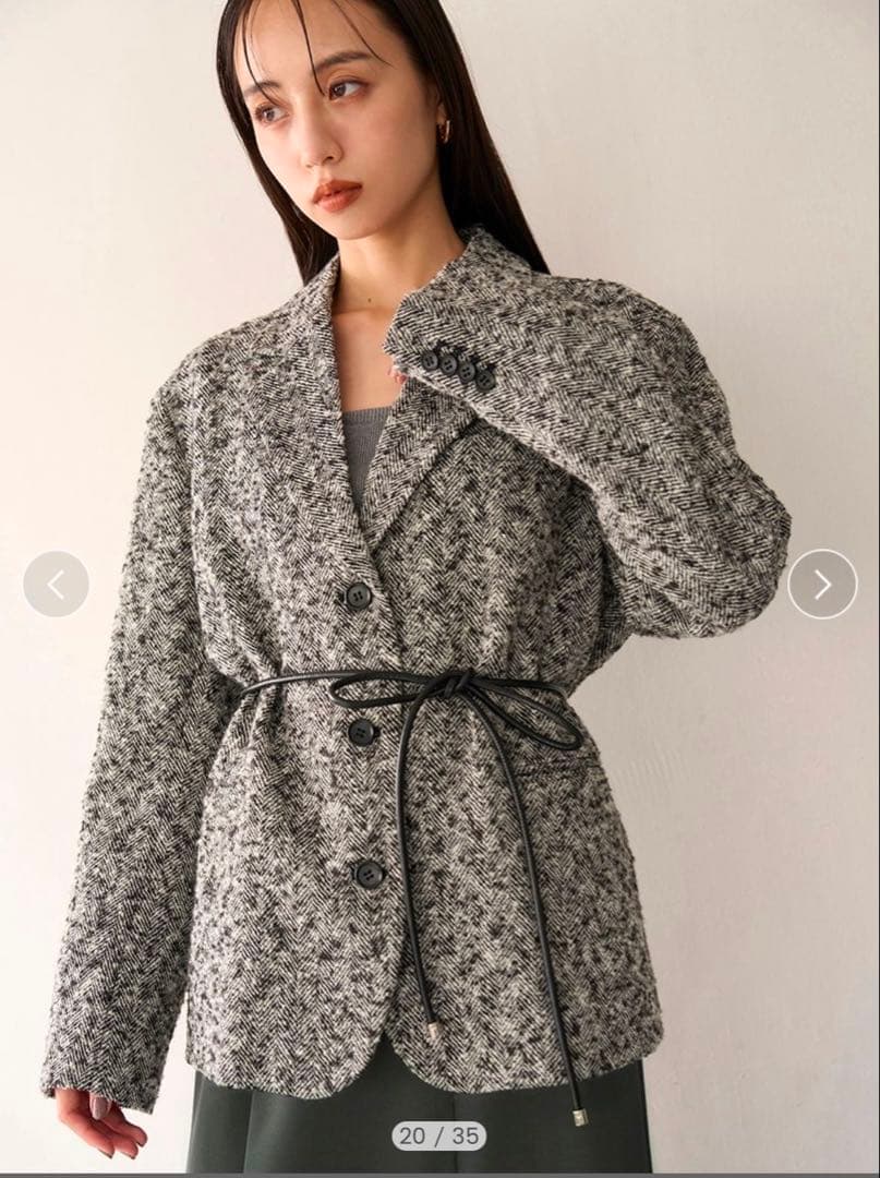 新品未使用　SNIDEL スナイデル　ベルテッドオーバーサイズジャケット