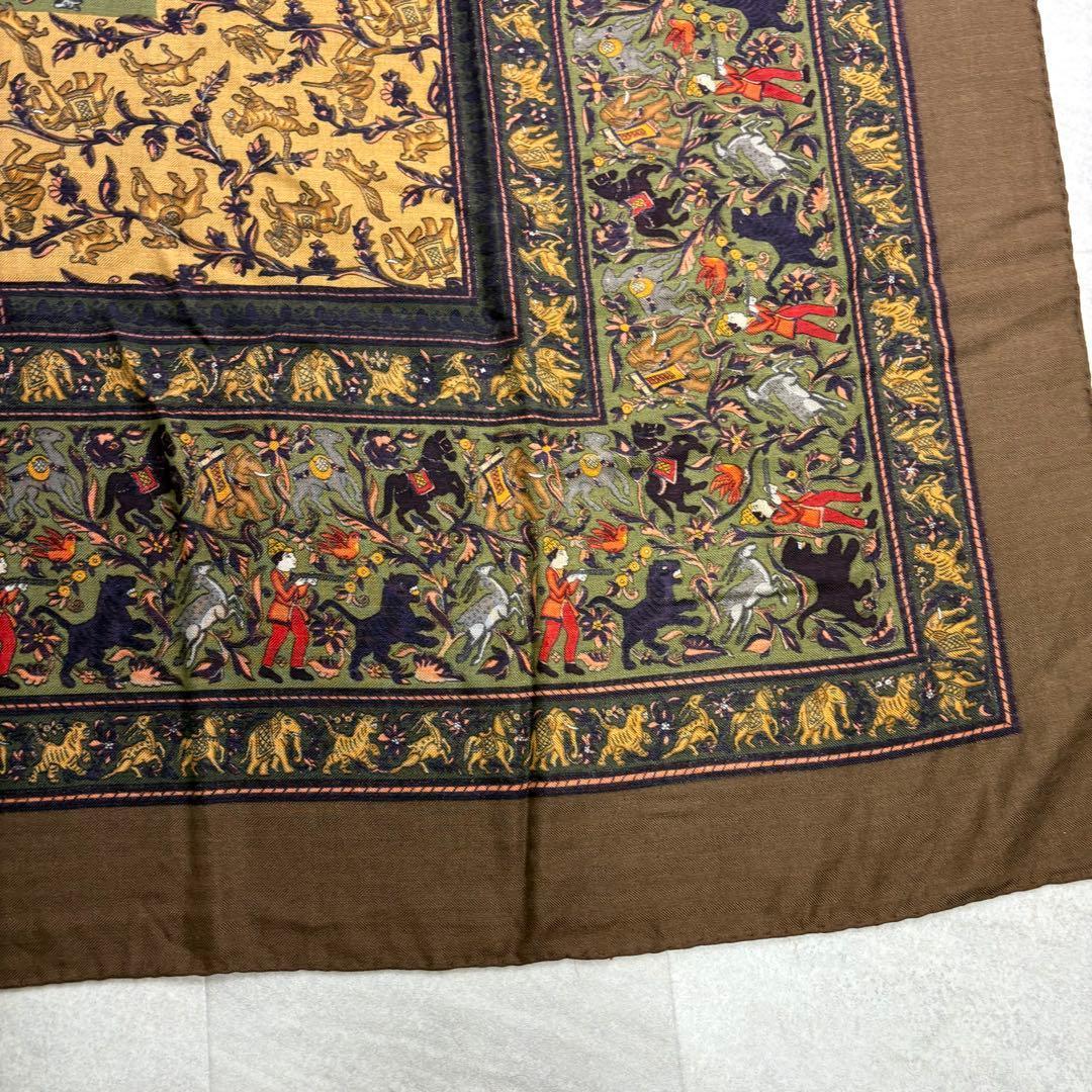 極美品 HERMES エルメス カレ140 カシシル インドの狩猟 カレジュアン