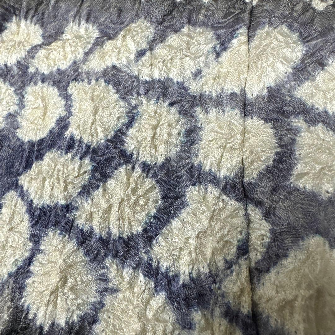 藤娘きぬたや 薄グレー 総絞り 下り藤 訪問着