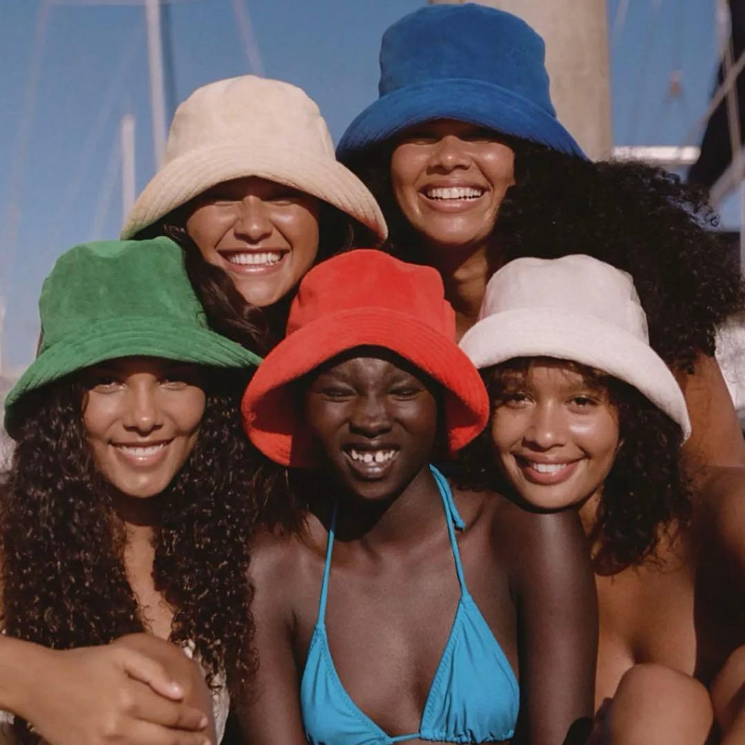 ラックオブカラー バケハ バケットハット パイル コットン 海外 アリシアスタン