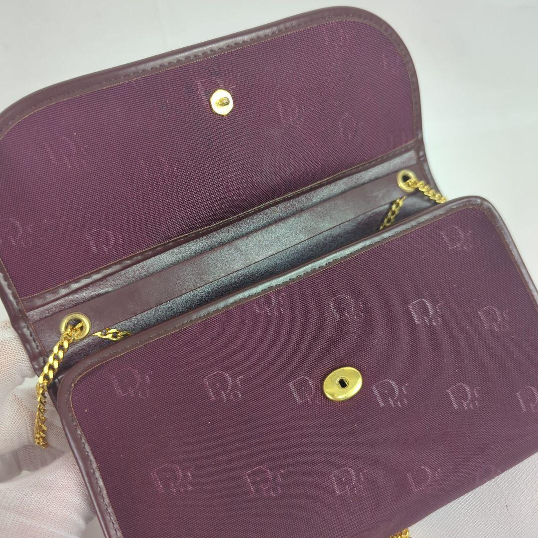 Christian Dior トロッターロゴ 2way チェーンショルダーバッグ